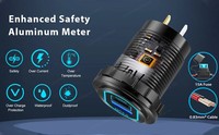 Prise de chargeur de voiture en aluminium 118W 12V avec port USB PD 100W Type-C et port QC3.0 18W pour ordinateurs portables, accessoire de voiture pour camping-car, bus, camion, bateau