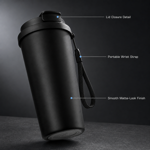 Tumbler da Caffè Portatile Multicolore da 20oz 600ml con Cinturino da Polso per Ufficio e Pendolarismo - Product Image 2
