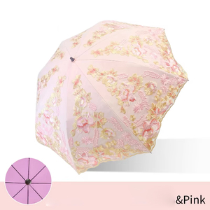 Jinjiang SD <b>Umbrella</b> Supplier Exquisite Luxurious Embroidered Manual Iron Tube American Style 8ribs Promotional UV Folding - Product Image 4