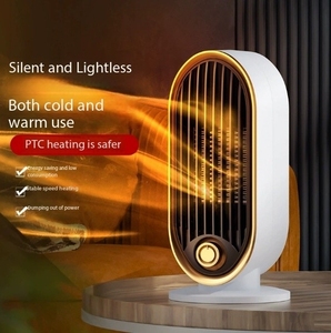 เครื่องทำความร้อนตั้งโต๊ะในบ้าน ร้อน-เย็น ใช้ได้ทั้งสองระบบ เสียงเบา ระบบทำความร้อน PTC พร้อมเทอร์โมสตัทอัจฉริยะ เครื่องทำความร้อนไฟฟ้าสำหรับสำนักงาน ป้องกันความร้อนเกิน - Product Image 6