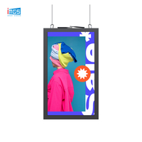 Layar Display Iklan Digital Gantung 43 Inci OEM ODM Dua Sisi Full HD Android untuk Toko