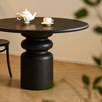 Table basse ronde de style américain RH, ensemble de salle à manger moderne, table à manger en bois pour meubles de salle à manger