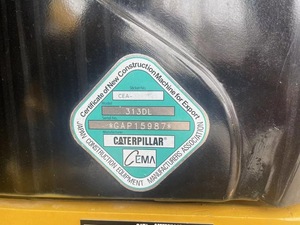 Excavadoras Caterpillar usadas CAT 313D Venta Horas bajas Excavadora sobre orugas de segunda mano Caterpillar - Product Image 3