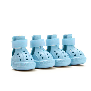 Chaussures imperméables <span class=keywords><strong>pour</strong></span> animaux de compagnie, 4 pièces, avec trous, antidérapantes, <span class=keywords><strong>pour</strong></span> l'été, pantoufles <span class=keywords><strong>pour</strong></span> chiots, sandales de plage <span class=keywords><strong>pour</strong></span> animaux de compagnie - Product Image 6