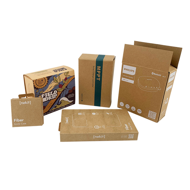Kraft Paper Packaging Boxes Custom Logo Eco Friendly with CMYK Printing Factory Kraft Paper Packaging Boxes