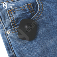 Symnel Capteur de sécurité EAS haute performance Coque ABS antivol noire avec étiquette carrée 58kHz pour magasins de vêtements et de chaussures