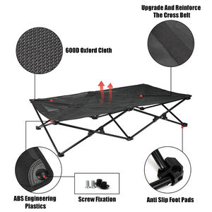 Cama elevada para mascotas para acampar al aire libre, cuna plegable para perros y gatos con estera lavable separada para dormir, marco estable y duradero - Product Image 4