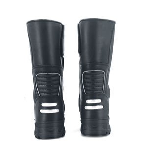 Bottes de moto imperméables de haute qualité en cuir pour homme, chaussures de moto, bottes de tourisme - Product Image 4