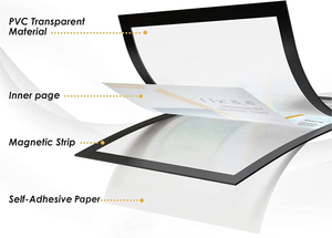 Cornice Magnetica da Parete Hookei A3 A4 A5 A6, Porta-Insegne Autoadesivo per Ufficio e Negozi, Disponibile in Magazzino - Product Image 2