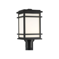 Iluminación LED Exterior Moderna, Funcional, Resistente a la Intemperie IP44, 50000 Horas de Duración, Lámpara de Pilar Cuadrada de Aluminio Negro para Puerta Exterior