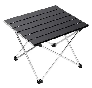 meja peralatan Suppliers-Lipat Meja Makan Lipat Portabel, Kursi Berkemah Aluminium Dapat Disesuaikan untuk Piknik Kopi Luar Ruangan