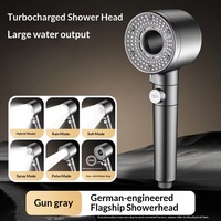 Pommeau de Douche Personnalisé de Haute Qualité avec Filtre, 5 Types de Jets, Économiseur d'Eau avec Filtration Anti-Bactéries et Métaux Lourds