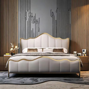 โครงเตียงนุ่มทันสมัยหรูหราขนาดคิงไซส์พร้อมเบาะผ้าดีไซน์และการเก็บรักษาที่เป็นมิตรกับสิ่งแวดล้อม - Product Image 4