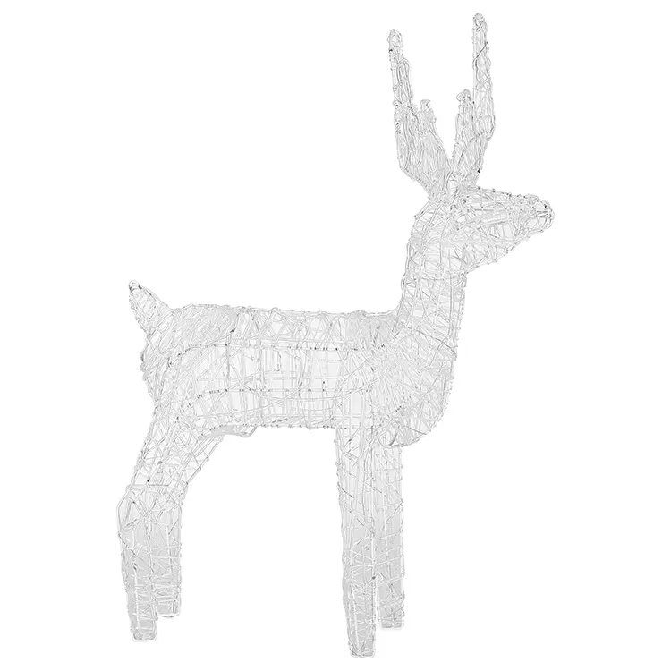 Outdoor Waterproof Ip44 Garden Animal Sculpture 3d Led Large Christmas Lighted Deer