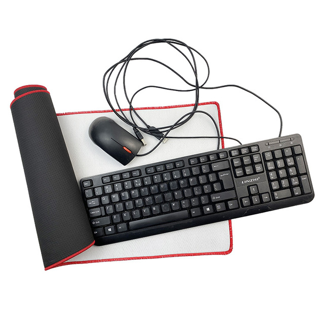 Blank White Mouse Pad Stitched Edge Comfortable Mousepads Non-Slip Rubber Base Washable Mouse Pads for Computers Laptop