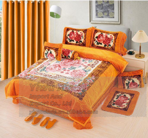 Set di 12 Coperte <span class=keywords><strong>Rosa</strong></span> in Velluto Caldo per l'Inverno, <span class=keywords><strong>Coperta</strong></span> Pesante Stampata King Size 10kg con Tende Coordinate - Product Image 2