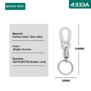 Sỉ 10 cái móc khóa kim loại kèm vòng chìa khóa, dây đeo móc khóa, móc khóa dạng móc cài cho chìa khóa xe, móc khóa đơn giản - Product Image 3