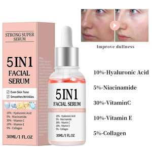 Sérum Visage au Collagène 5 en 1 Marque Blanche Vitamine C Acide Hyaluronique Niacinamide Soin de la Peau <span class=keywords><strong>Anti</strong></span>-Âge et Éclaircissant - Product Image 5