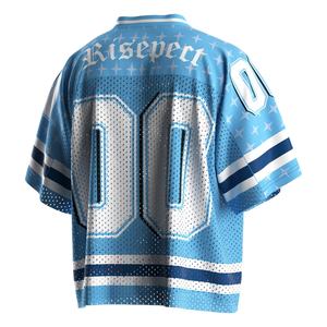 เสื้อฟุตบอลอเมริกันคลาสสิกพร้อมแถบเสื้อแบบย้อนยุค ระบายอากาศได้ดี เหมาะสำหรับสวมใส่ในวันแข่งขัน - Product Image 3