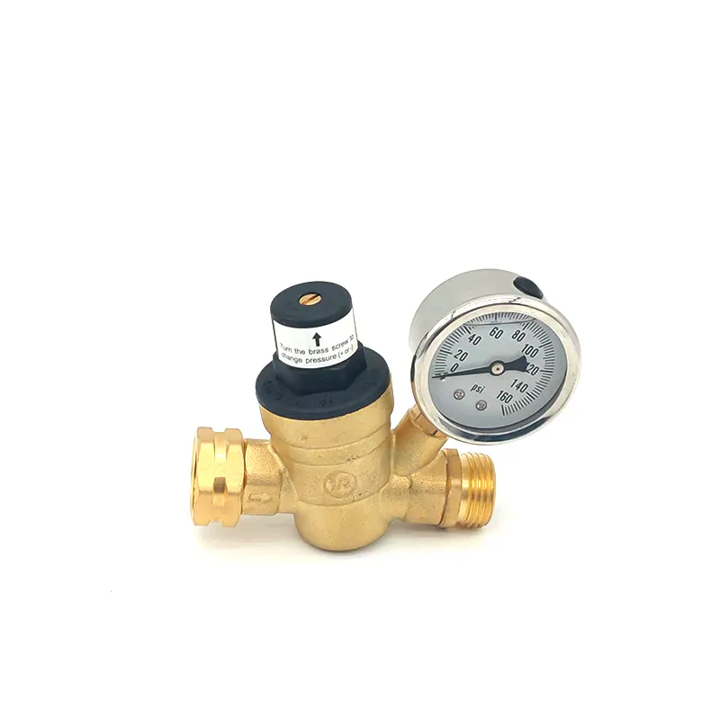 DN15 Water Pressure Reducing Valve, 1/2" Adjustable Brass Regulating Valve, Flow Control Valve