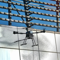 Dron de Limpieza de Alta Presión D15R, Drones para Limpieza de Edificios, Dron Comercial para Limpieza de Paneles Solares y Ventanas