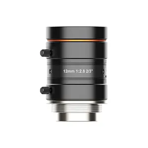 HIKROBOT MVL-MF1228M-8MP 8MP 12Mm F2.8 2/3 "C-mount Fokus Tetap Inspeksi Industri Lensa Optik FA