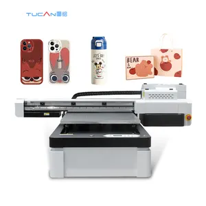 Máquina de impresión UV digital 60*90 tamaño xp600 i3200 i1600 cabezal de impresión 3D vidrio cerámica azulejo acrílico madera Metal máquina de impresión