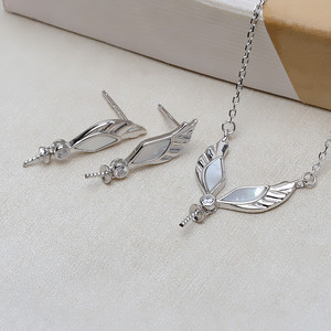Pendentif en argent S925 Wenchi, perle 7-13, tendance, pour femme, boucles d'oreilles, kit de bijoux DIY, plateau vide, accessoires raffinés, Chine 15877 - Product Image 2