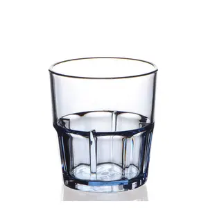 Vaso de whisky de plástico de policarbonato reutilizable irrompible