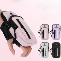 Sac de poignet multifonction en coton Haissky pour iPhone 17/16/15/14 Pro Max Air Plus avec fermeture éclair pour course à pied, cyclisme et fitness en extérieur