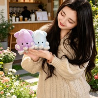 Porte-clés en peluche pieuvre moelleuse de 10 cm, mignon et doux, pour enfants et femmes