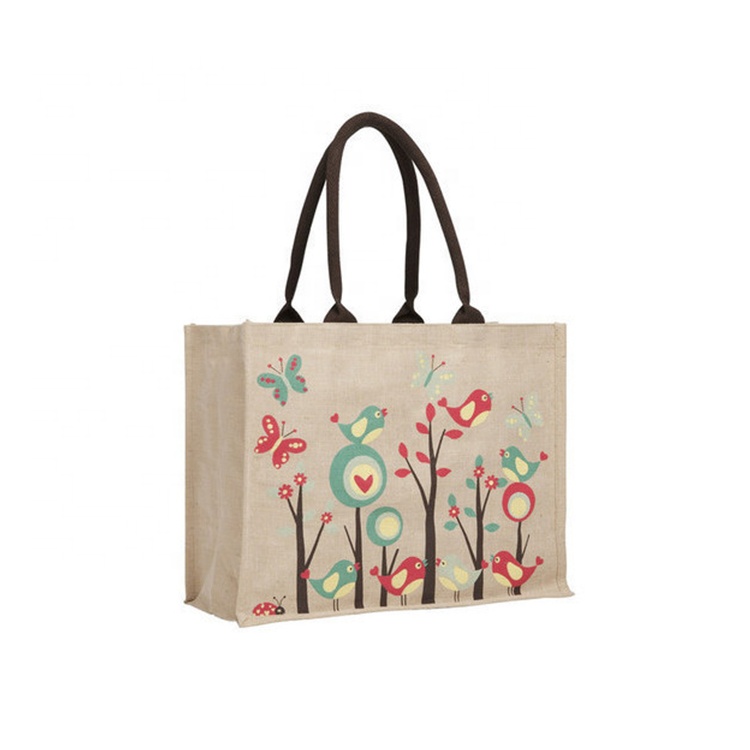 Fashion Colorful Small Burlap Eco-friendly Wholesale Customized Jute Gift Bag