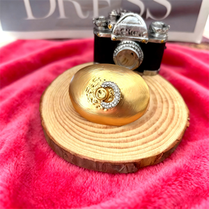 Anello Aperto Taglia Unica in Ottone Placcato Oro 18K con Pietra Naturale, Serie Body Art, Trendy per Anniversario - Product Image 2