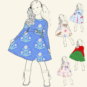 Vestido de fiesta de manga larga de <span class=keywords><strong>Navidad</strong></span> para niñ<span class=keywords><strong>a</strong></span>, patrón múltiple disponible, vestido con estampado Floral para niño pequeño, vestido de <span class=keywords><strong>Navidad</strong></span> para niñ<span class=keywords><strong>a</strong></span> - Product Image 2