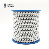 Cordon élastique 8 mm 100 m en polyester haute résistance résistant aux UV pour attacher les arbres fruitiers, les abris, les tonnelles et le camping en extérieur