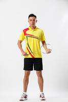 Setelan Seragam Badminton Kustom Bergaris Ringan Bernapas Nyaman Pas Badan Seragam Tim Grosir Pabrik