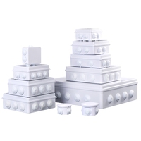 Boîtier de jonction étanche Bokai BA IP65 en ABS avec revêtement poudré, avec charnière et fermoir verrouillable pour utilisation extérieure