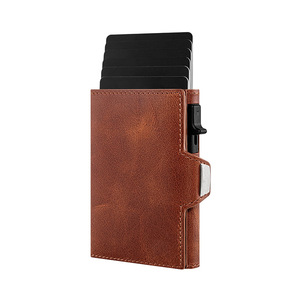 Tarjetero de Aleación de Aluminio de 4 Pulgadas con Expulsión Automática, Antidesmagnetización, Multifuncional, Plegable en Tres Partes, para Hombre - Product Image 1
