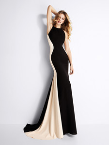 Nouvelles Robes de Soirée Longues Sexy Slim Color Block pour Femmes - Product Image 2