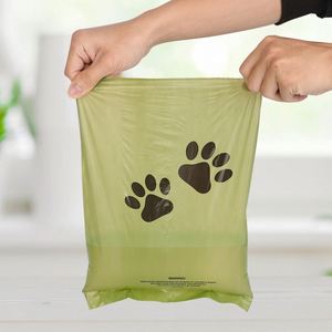 Sacs à déjections canines biodégradables avec distributeur, sacs à crottes pour chien en stock, jaunes, produits de nettoyage et de toilettage durables pour animaux de compagnie, HDPE, PE - Product Image 5