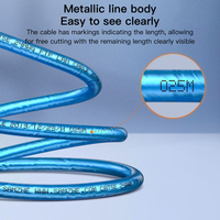 SAMZHE 305M STP Cable de Red LAN CAT5e Blindado de Cobre Puro, Caja de 1000 pies, Cable Ethernet CAT5E de PVC Azul 24AWG para Monitoreo en Rollo