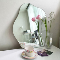 Bonne vente moderne forme irrégulière tenture murale décor personnalisé mur adhésif miroir