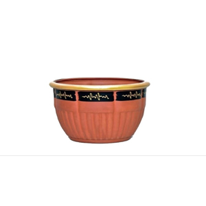 Jardinière artisanale en terre cuite naturelle, écologique, pour usage extérieur, design Art déco moderne, pour la décoration de la maison à l'occasion du Diwali - Product Image 2