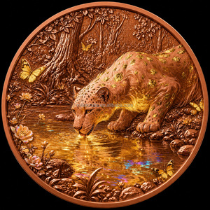 Moneta Commemorativa in Rame Puro 999 da 1oz con <span class=keywords><strong>Animale</strong></span> Fantastico, Rilievo 3D, Rotonda, per Ingrosso - Product Image 2