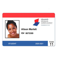 Carte d'identité personnalisée à impression numérique personnalisable pour étudiants employés avec numéro de série