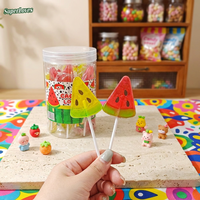Sucettes en forme de cube de pastèque 3D, saveur sucrée et rafraîchissante, emballées en boîte, 15g, bonbons durs pour les fêtes d'enfants, vente en gros
