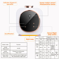 Diffuseur d'huiles essentielles mural USB sans eau, alimenté par batterie, avec veilleuse à induction sans fil pour usage domestique