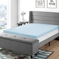 Surmatelas moderne en mousse à mémoire de forme ventilée de 4 pouces, infusé de gel, rafraîchissant, certifié CertiPUR-US et OEKO-TEX, idéal pour les chambres d'hôpitaux