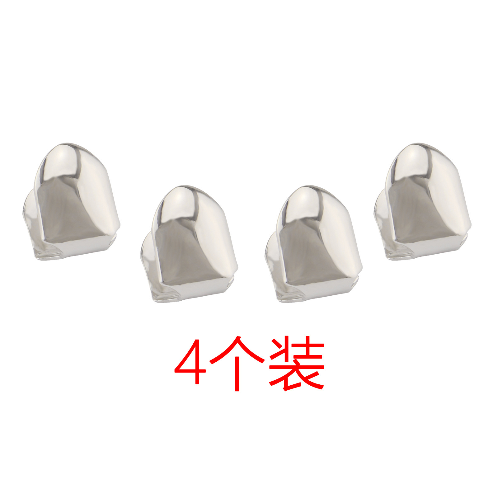 Paquete de 4 unidades plateadas