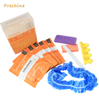 Kit de Spa pour les Pieds Golden Bubble, Ensemble de Gommage au Sucre Orange, Combo Luxe Jetable 10-en-1, Fournisseur de Kits de Pédicure Volcano Surge pour Spa des Pieds
